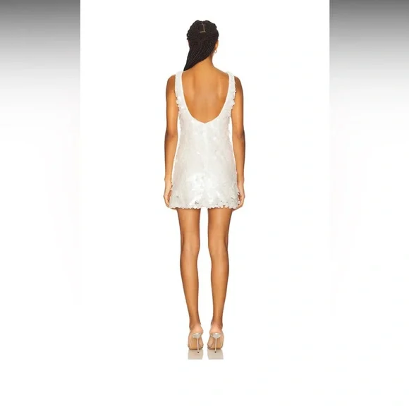 Lovers + Friends Ilara Mini Dress in Ivory Pearl - Picture 3 of 4